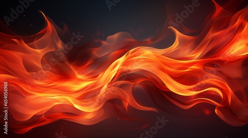 A vibrant illustrated flame background. Generative AI. 