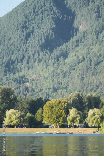 Hatzic Lake at Neilson Regional Park in Mission, British Columbia, Canada photo