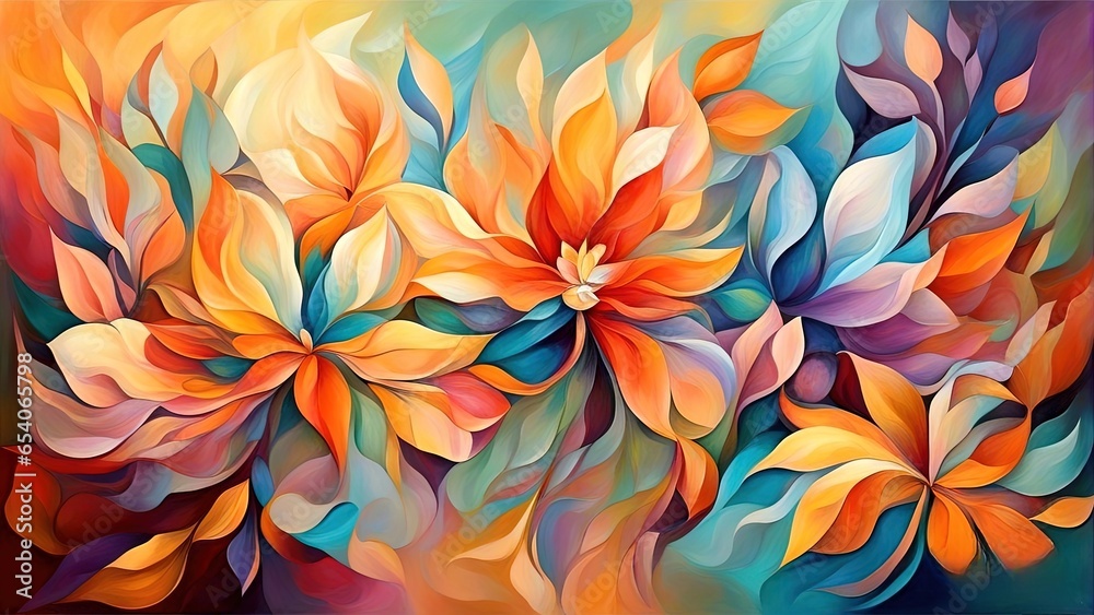 flower, pattern, vector  - Created with Generative AI Technology