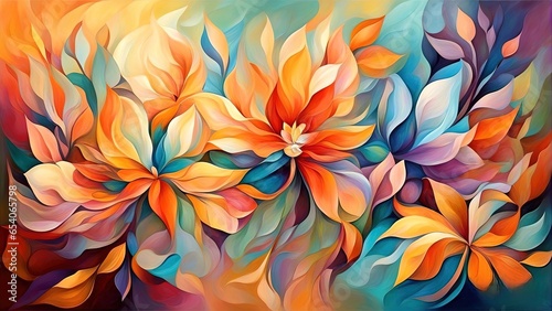 flower  pattern  vector  - Created with Generative AI Technology
