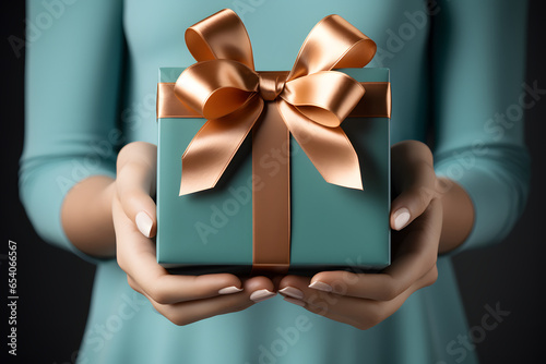 Hands giving a gift.