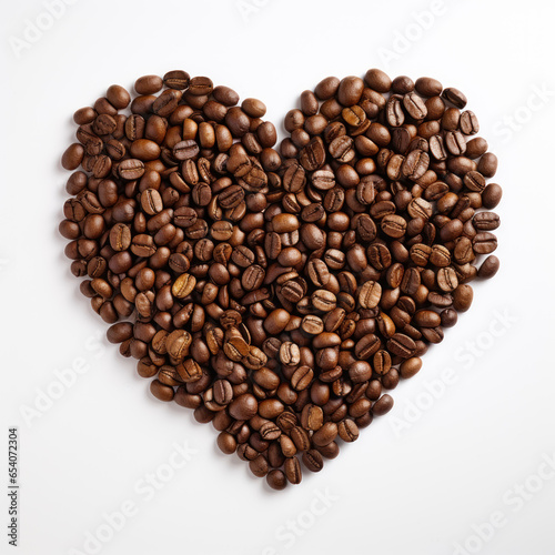 coffee beans of heart shape