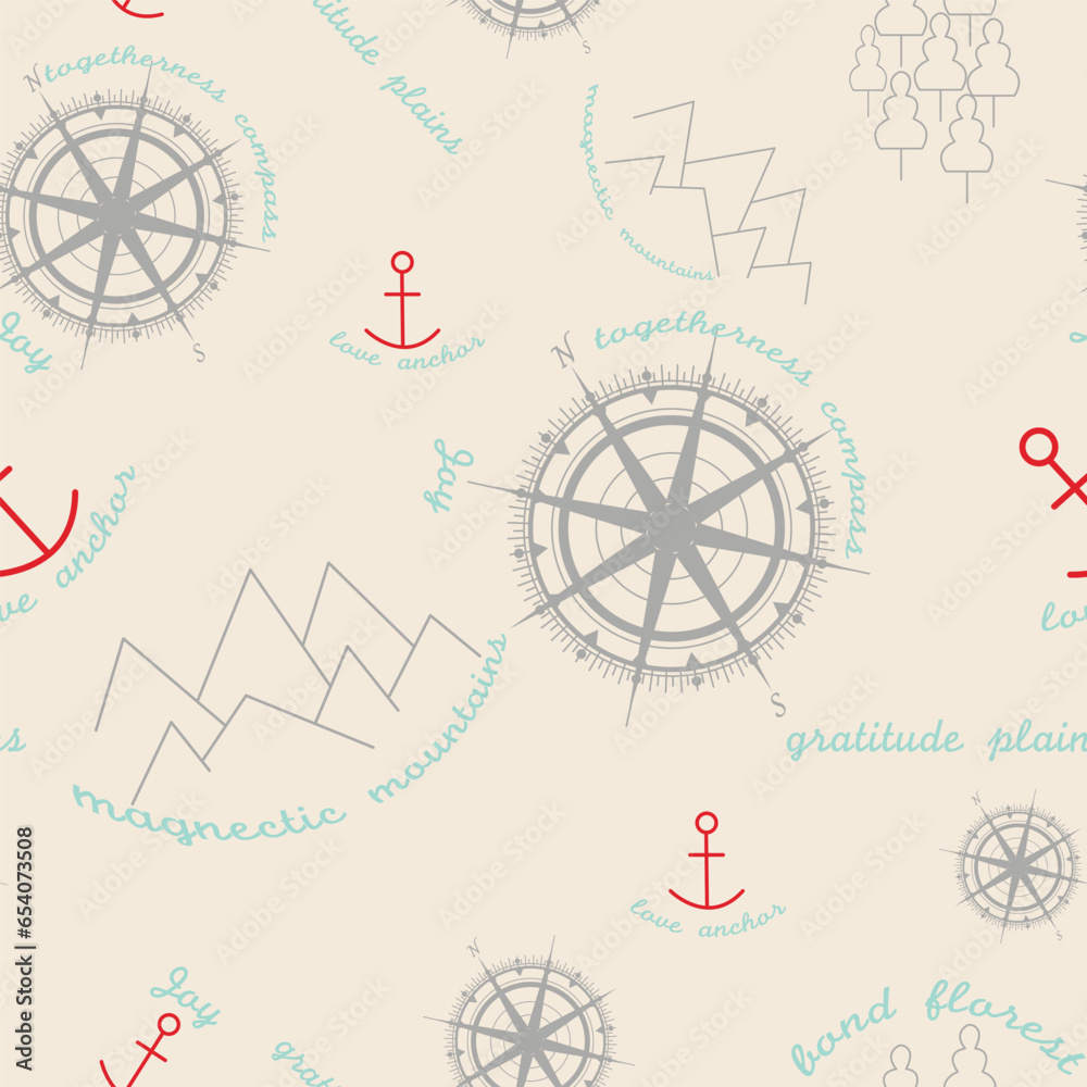 Compass Repeat Pattern Stockvector seamless repeat pattern with simple and neat compass motifs ...
