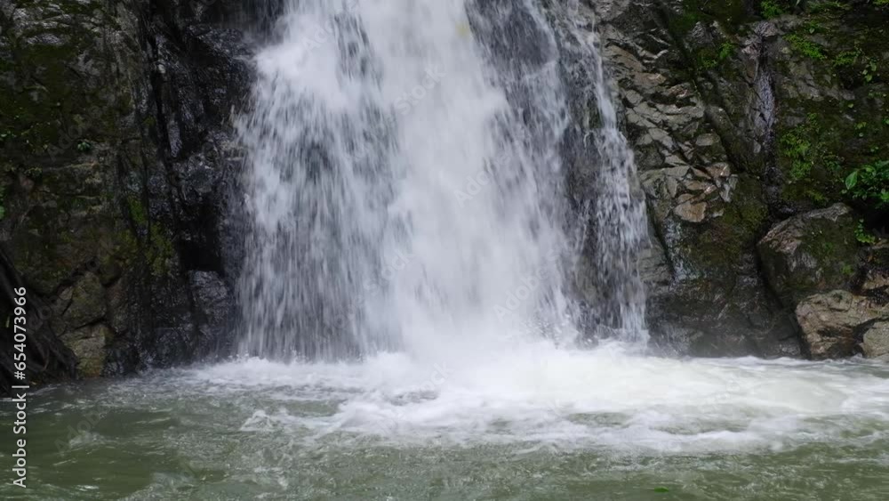Close up of Bulalacao Waterfalls flowing pools with white water in El Nido in Palawan, Philippines, Southeast Asia Close up of Bulalacao Waterfalls flowing pools with white water in El Nido in Palawan, Philippines, Southeast Asia