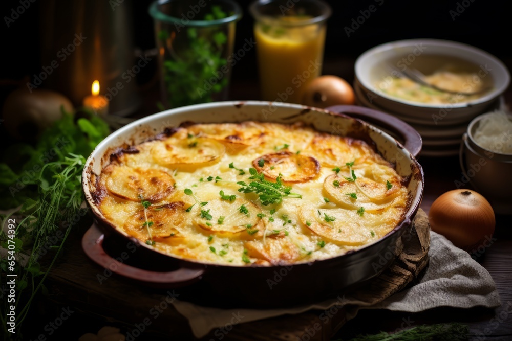 Decadent Beauty of a Vegetarian Belgian Comfort Food: Mouthwatering Endives Gratin, Captured in an Elegant and Gourmet Presentation Decadent Beauty of a Vegetarian Belgian Comfort Food: Mouthwatering Endives Gratin, Captured in an Elegant and Gourmet Presentation