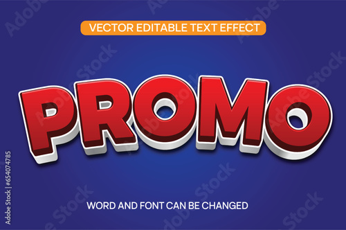 Promo Red Text  Effect Vector