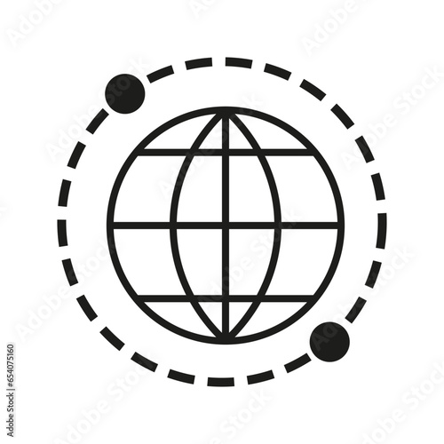 Globe icon in the globalization. Vector illustration. EPS 10.
