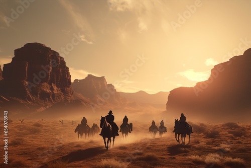sunset in the desert  Generative AI