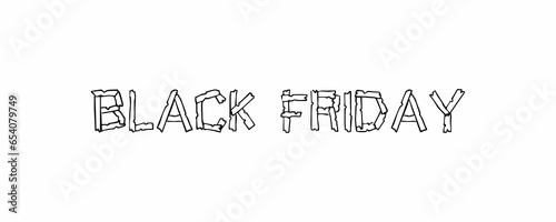 The text has been designed for The Black Friday event.