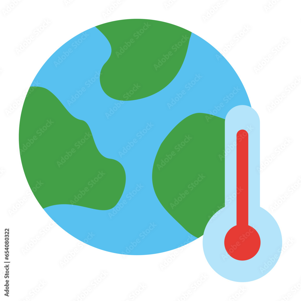 thermometer and earth