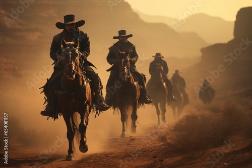 cowboy riding horse  Generative AI