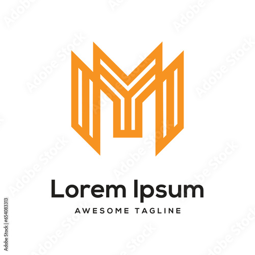 MY Letter Logo Design Free Icon