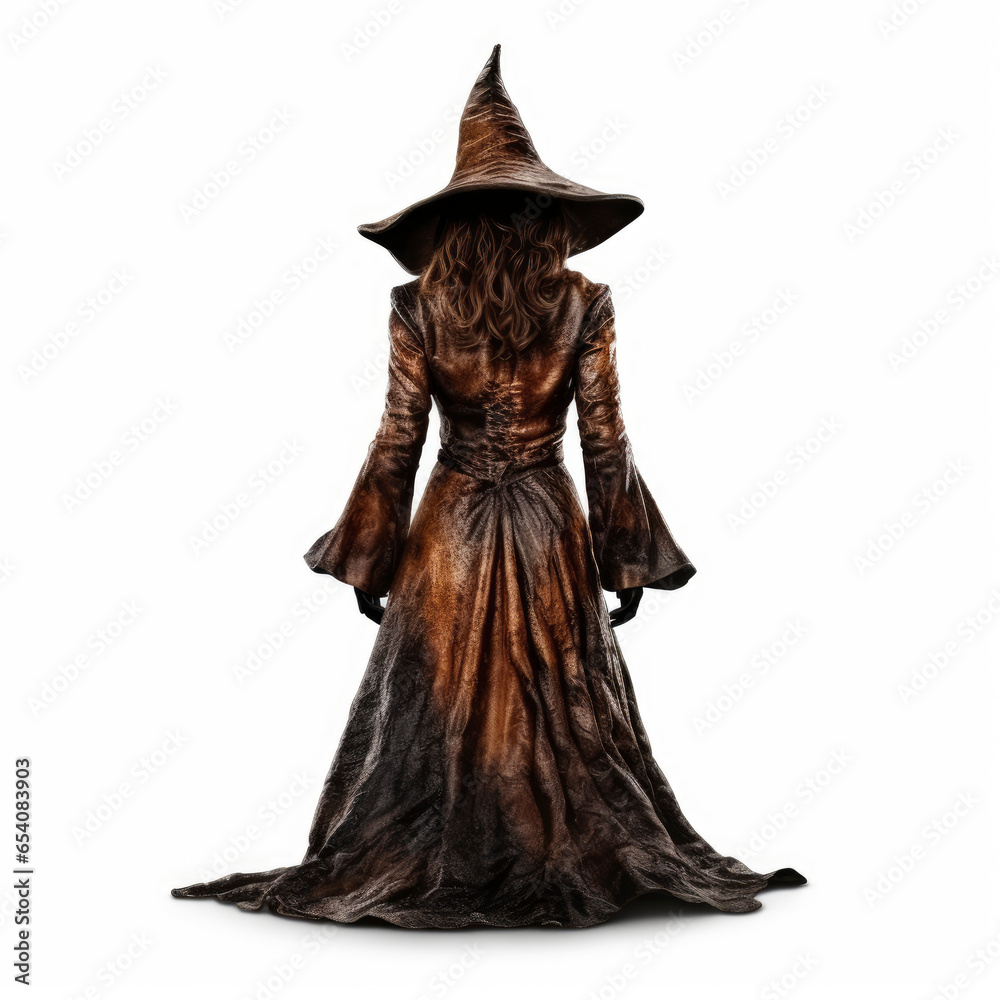 A statue of a woman dressed as a witch
