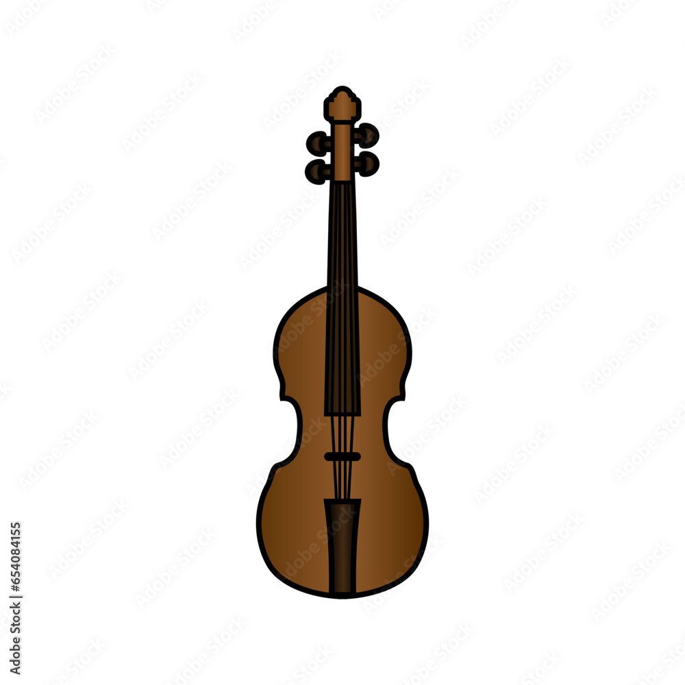 Fototapeta premium Violin icon on white.