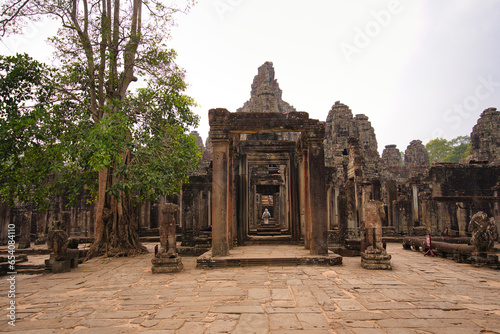 Foto アンコールトム・バイヨン寺院　カンボジア・シェムリアップ　Bayon temple, Angkor Thom, Cambodia