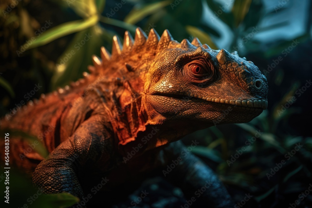 Obraz premium Majestic dinosaurs in their natural habitat. Prehistoric giants roaming free. 