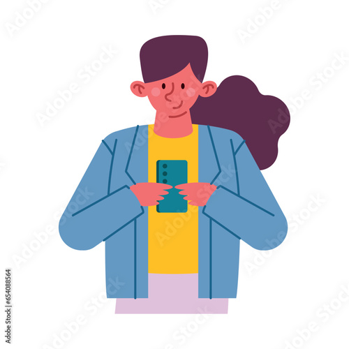 person using cellphone design