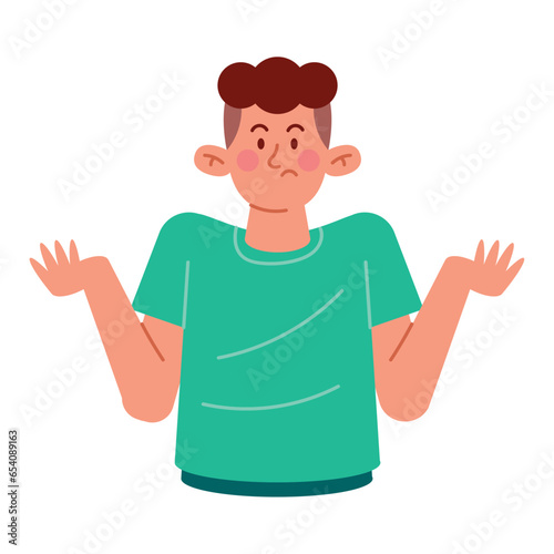 thinking man with doubt