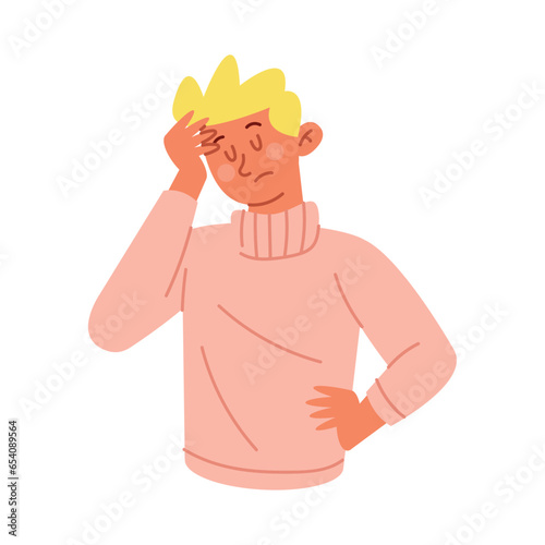 man thinking illustration