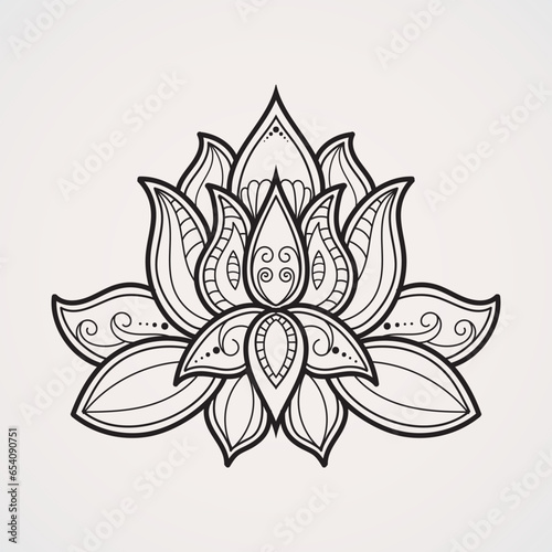Photography Ornamental lotus flower mandala