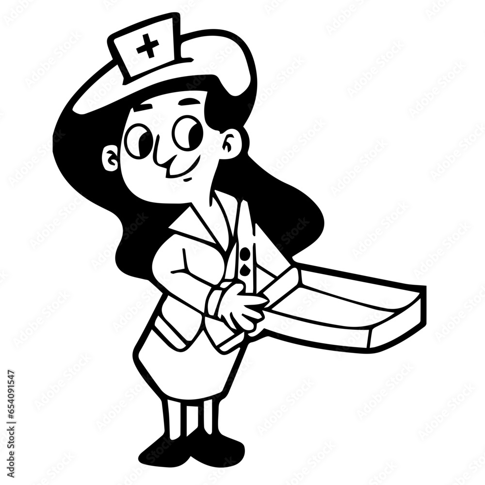 clip art doodle illustration people profesion nurse health care