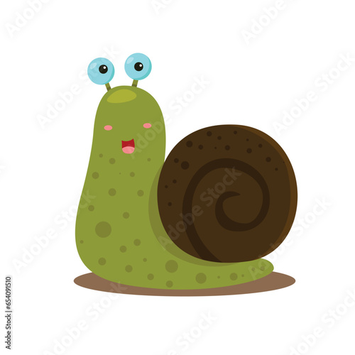 Illustrator of snail cute