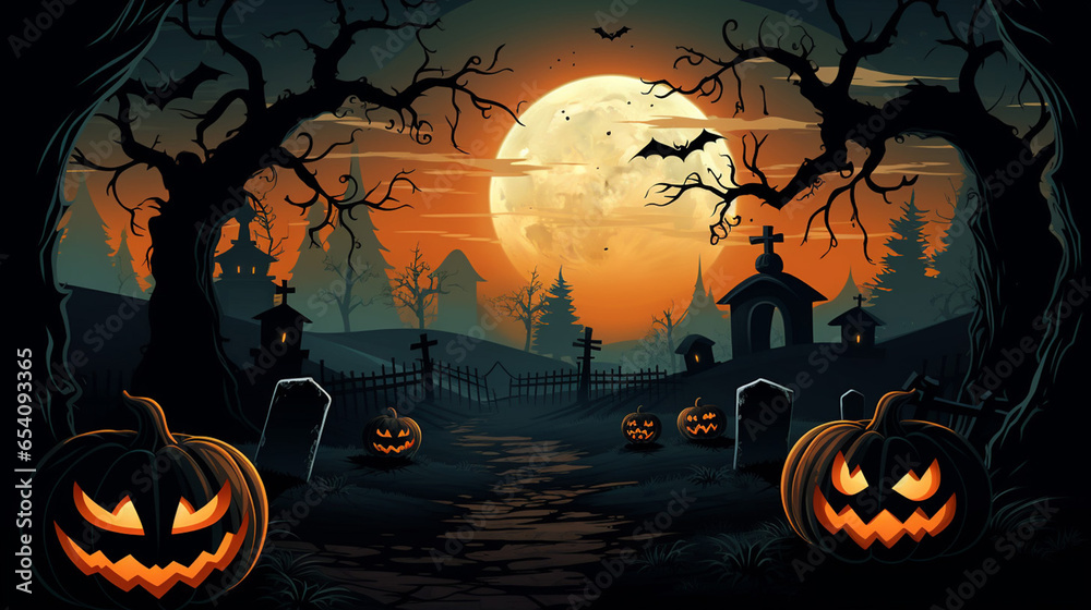 Scary Place Halloween Background