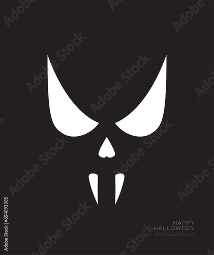 Happy Halloween. Scary mask design