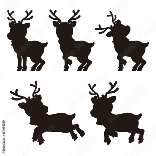 トナカイのシルエット