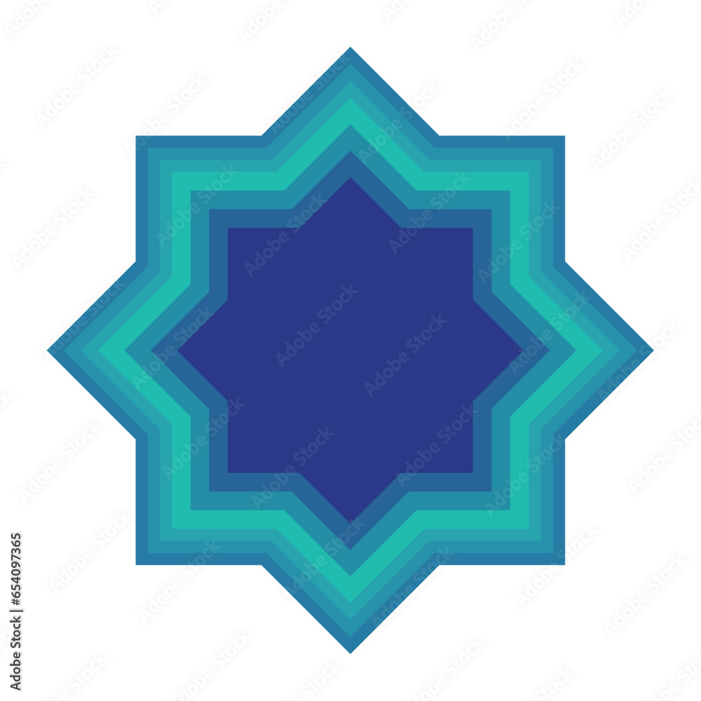 islamic star blue design islamic star blue design