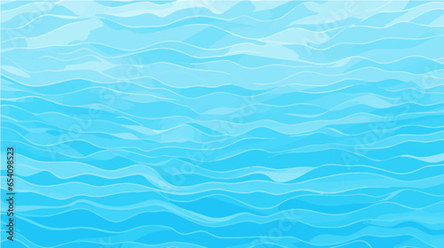 Quiet clear blue water surface seamless pattern illustration