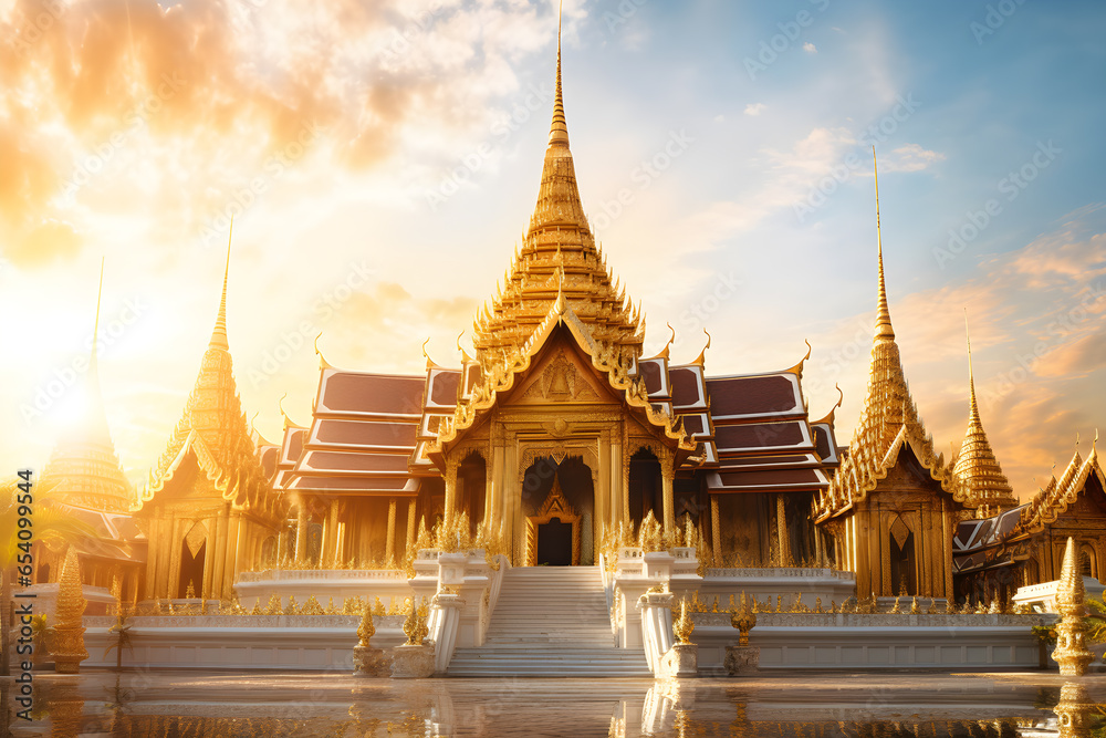 Fototapeta premium amazing Thai golden temples