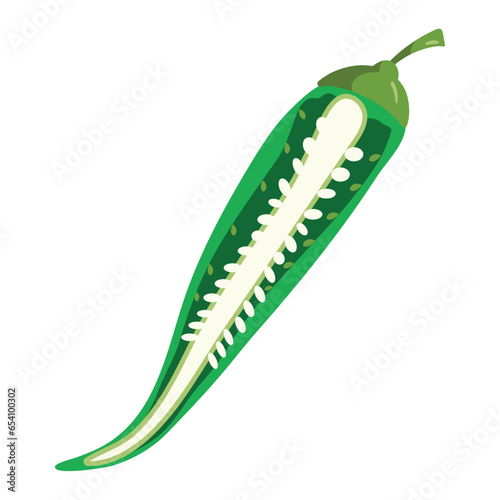 haf jalapeno green illustration