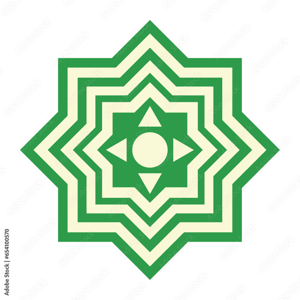 islamic star green illustration