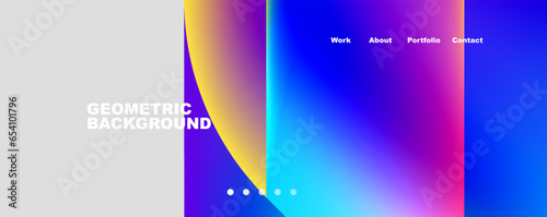 Minimalist geometric abstract background with fluid gradients. Vector Illustration For Wallpaper, Banner, Background, Card, Book Illustration, landing page
