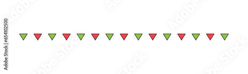Free Download Flag Separator Border illustration line triangle pattern for Christmas theme concept for holiday time winter season - GFXLoad