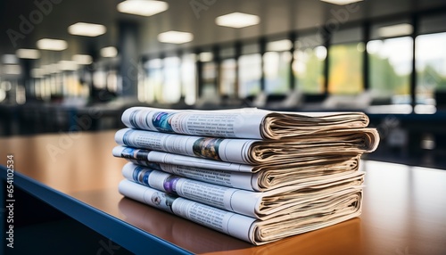 stack of newspapers