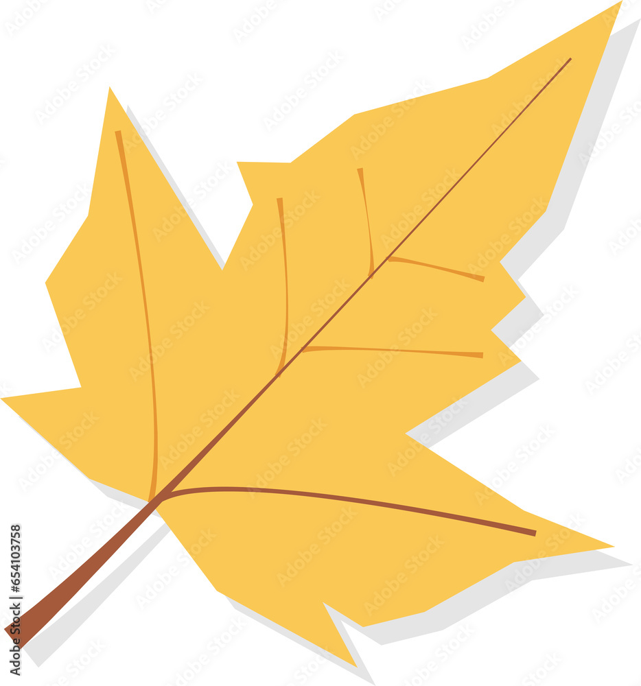 Obraz premium autumn leaf hand draw