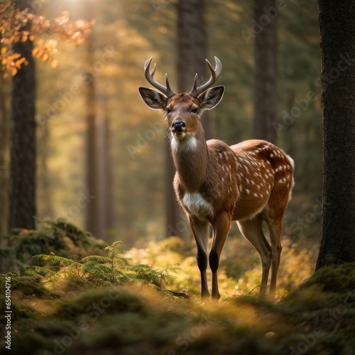 The Graceful Deer in the Forest: A Natural Wonder, Generative AI © Sohel