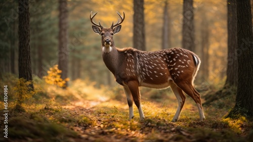 A Graceful Deer in the Forest: A Majestic Encounter, Generative AI © Sohel