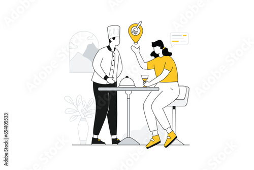 Culinary tourism - Flat Vector