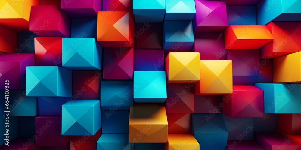 geometric colorful 3d shape pattern background geometric colorful 3d shape pattern background