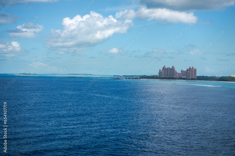 Cruise travel at Port of Nassau, the Bahamas, the North Atlantic Ocean, Caribbean Sea