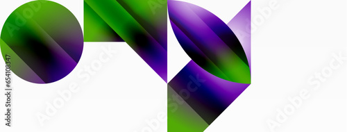 Serene gradient template. Circles and triangles mingle in minimalist perfection. Gentle fusion of forms and hues creates balanced yet captivating backdrop, embodying modern sophistication