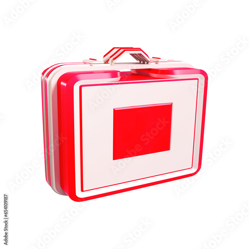 3D Medical Box Icon (PNG) This 3D icon features a medical box, offering a visual representation of healthcare supplies and medication storage. Ideal for medical and healthcare-related designs, first 