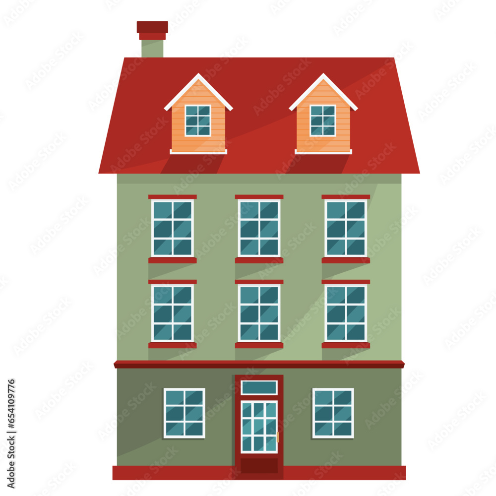 Big Light Green House | European Style House Big Light Green House | European Style House