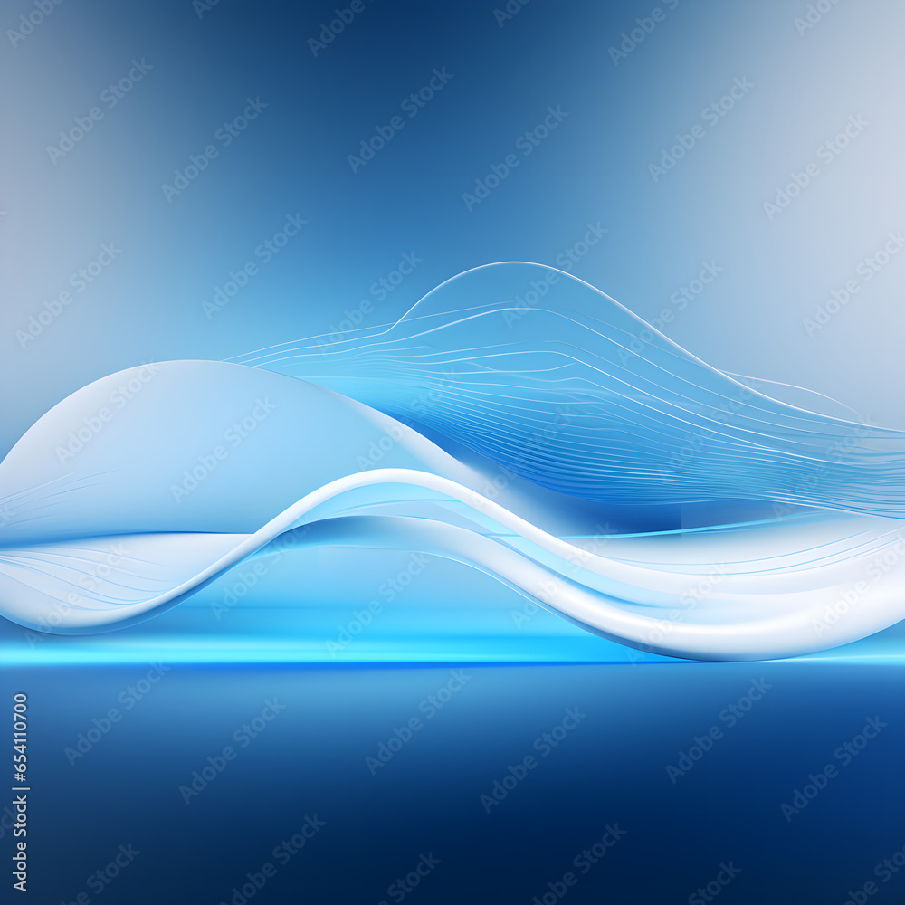 Naklejka premium abstract blue wave background ai generated