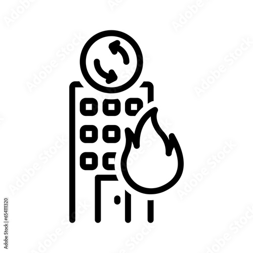 Black line icon for Disaster recovery