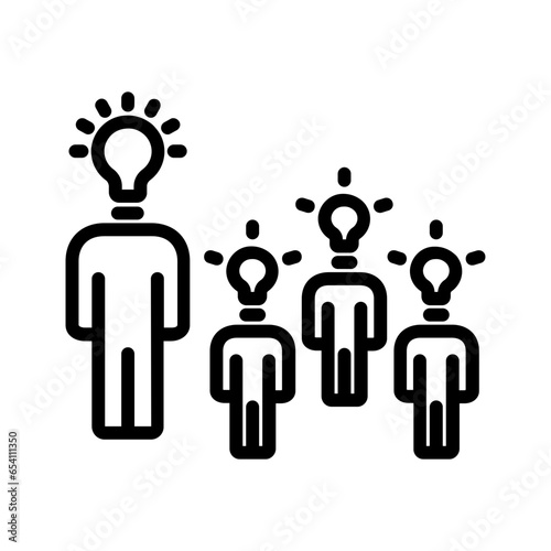 Black line icon for Inspiration