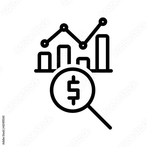Black line icon for Profitability